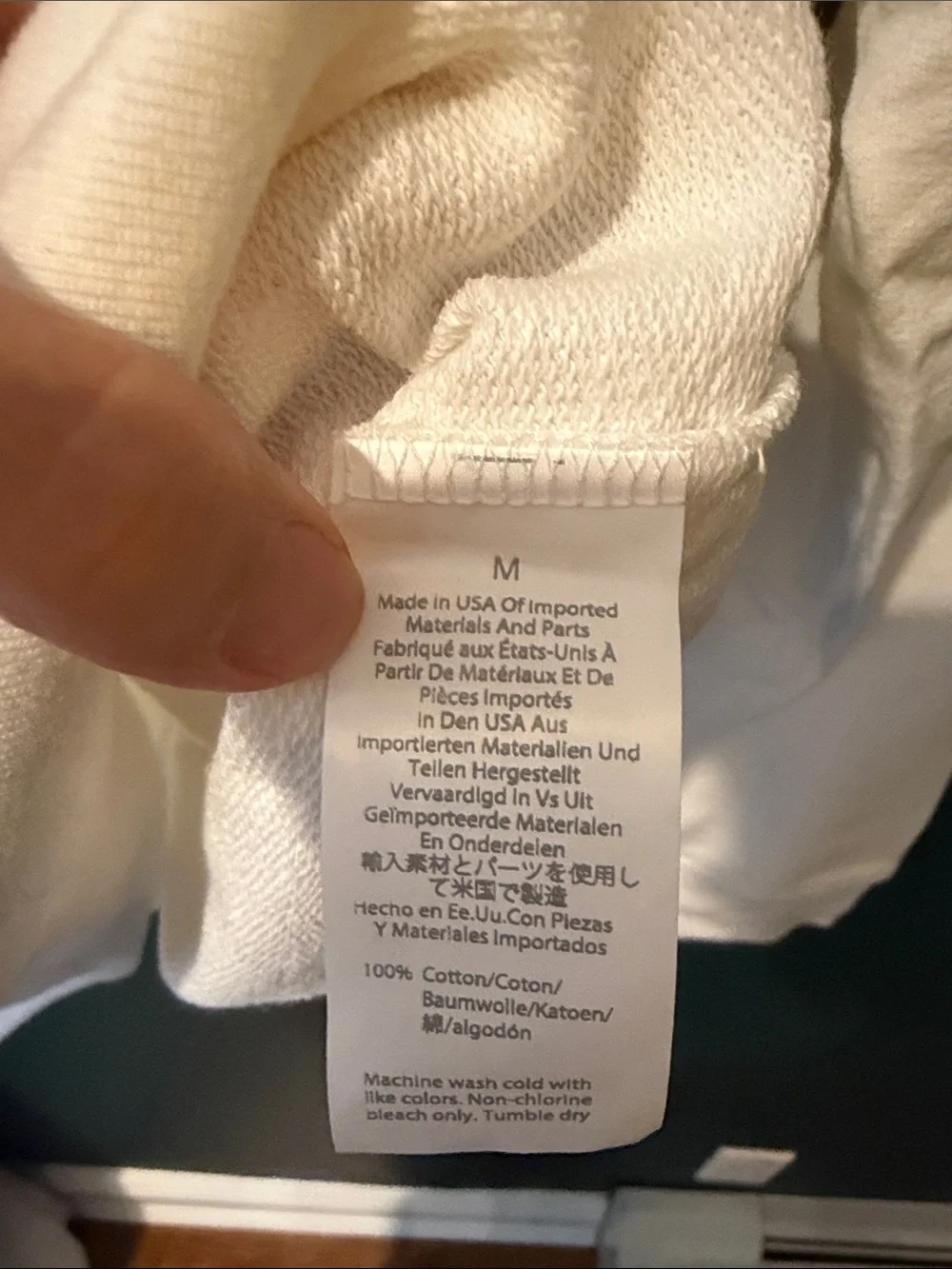 J. Crew Cream Crewneck Sweatshirt with Sky Blue Graphic